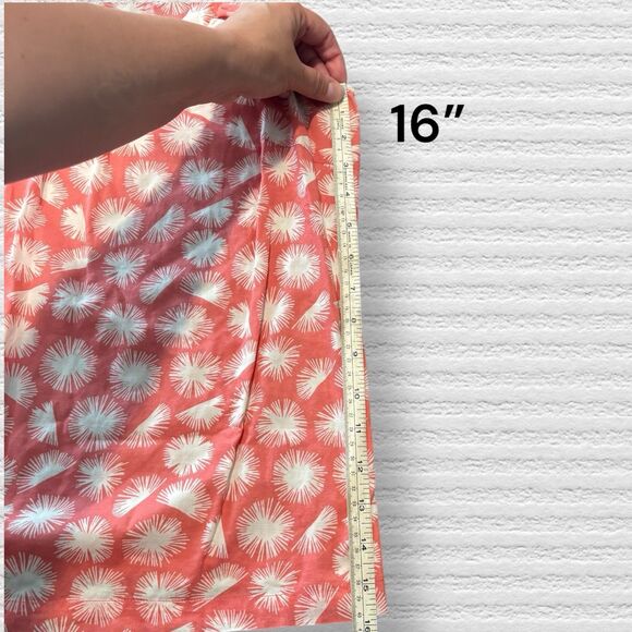 Boden Red Pink Floral Ruffle Round Neck Sleeveless Blouse US8 UK 12 - Picture 4 of 6